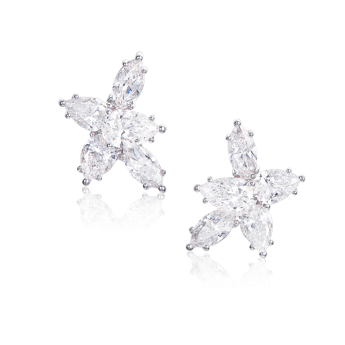 Pear & Marquise Diamond Studs