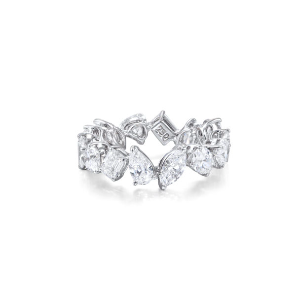 Multi Shape Diamond Eternity Ring in 18K White Gold