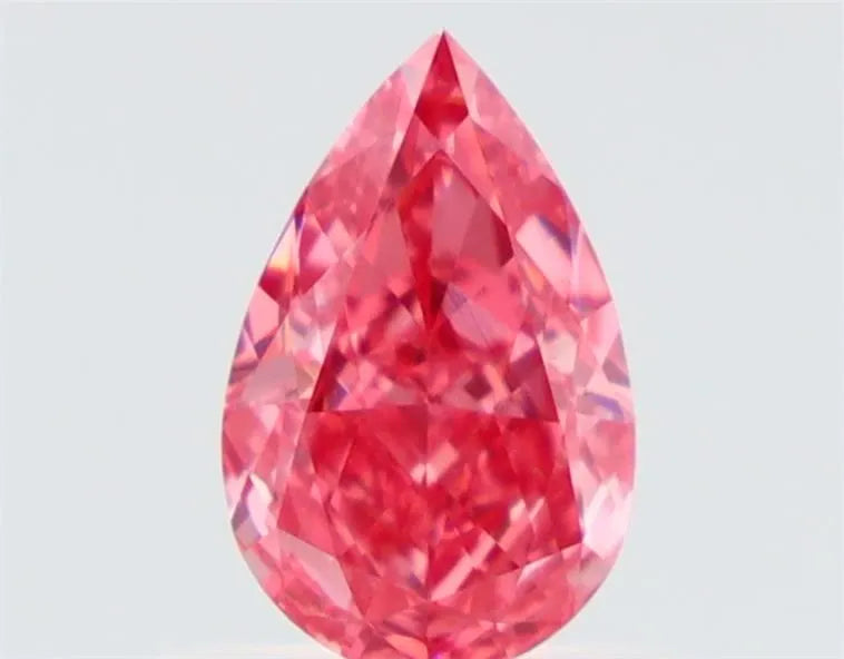 0.63ct Pear Natural Diamond (Colour Fancy Vivid Purplish Pink, Clarity VVS1, GIA Certified)