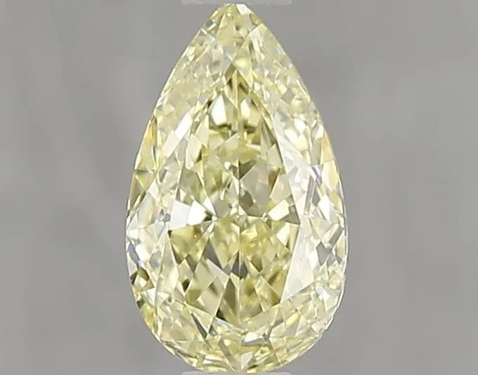 0.70ct Pear Natural Diamond (Colour Fancy Light Yellow, Clarity VS1, GIA Certified)