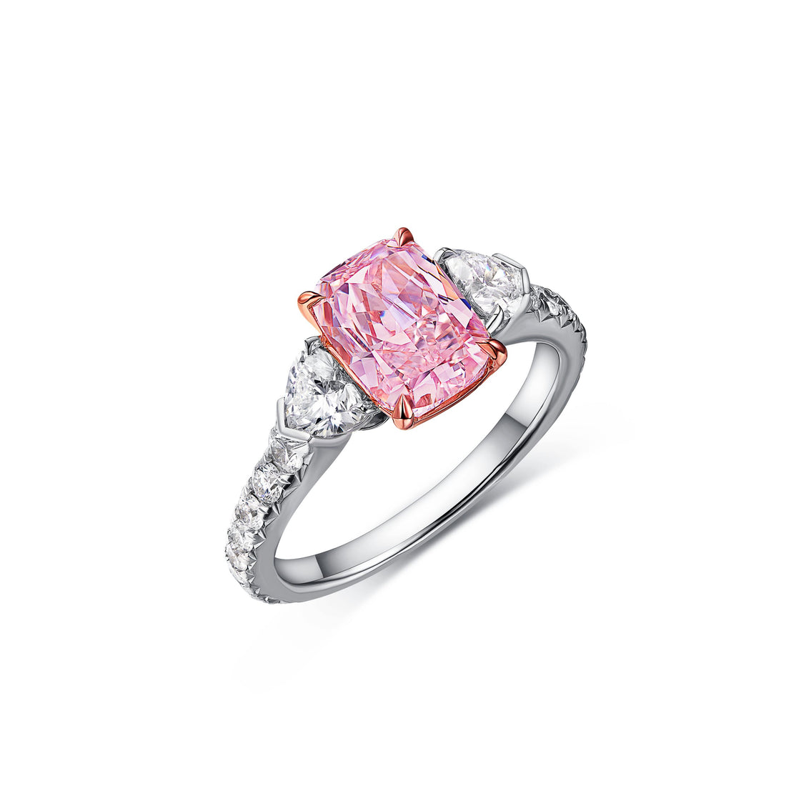 2ct Elongated Cushion Cut Pink Diamond