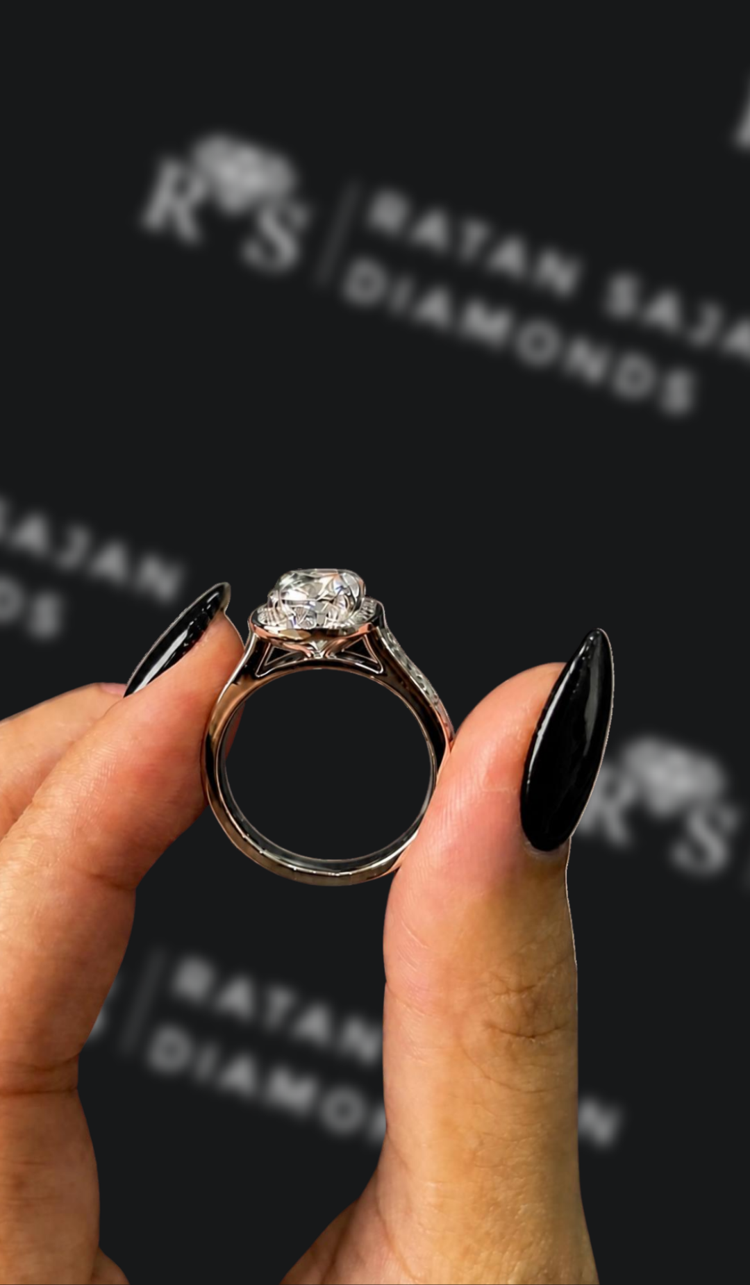 0.5 Carat Trilogy Engagement Ring - Pear Diamond
