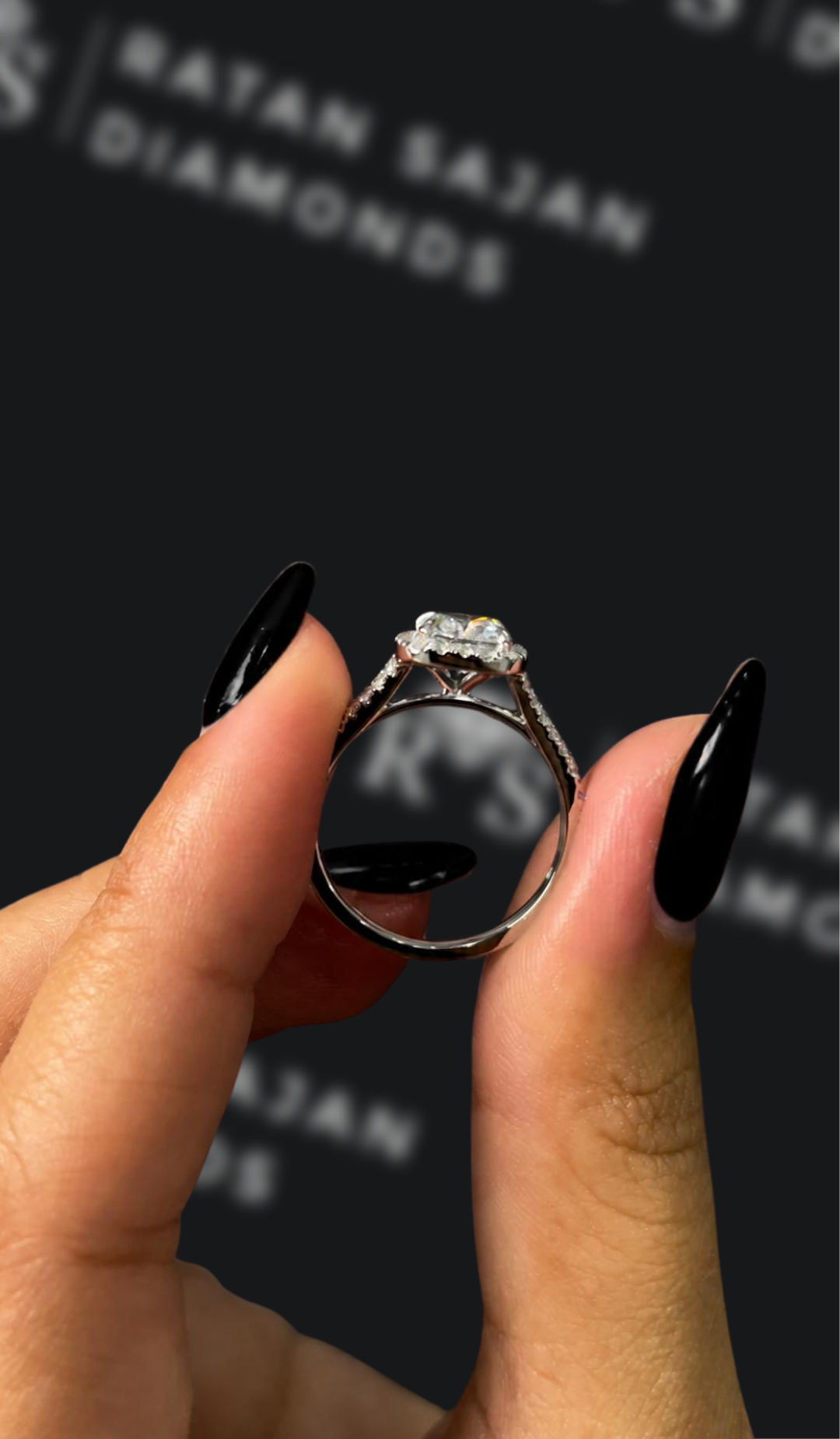 1 Carat Diamond Band Engagement Ring - Cushion Diamond