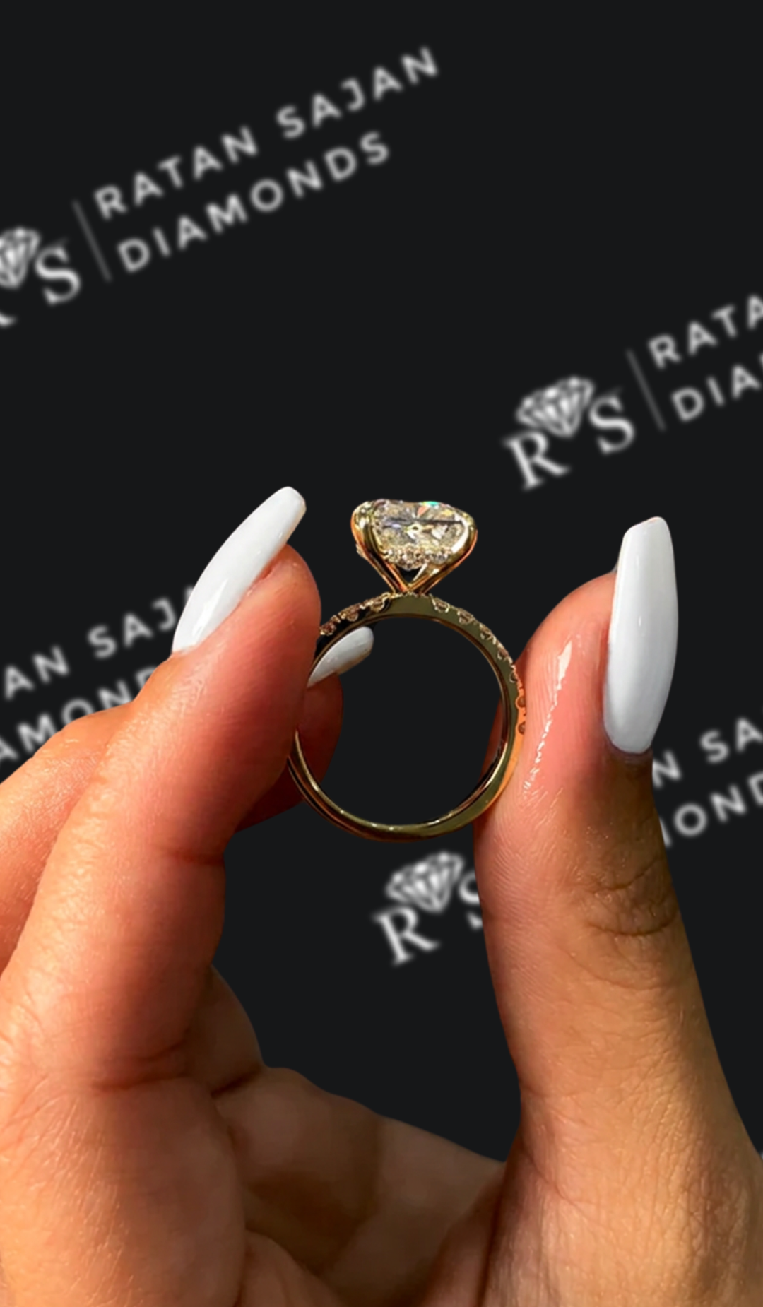 3 Carat Lab-Grown Diamond Band Engagement Ring - Cushion Diamond