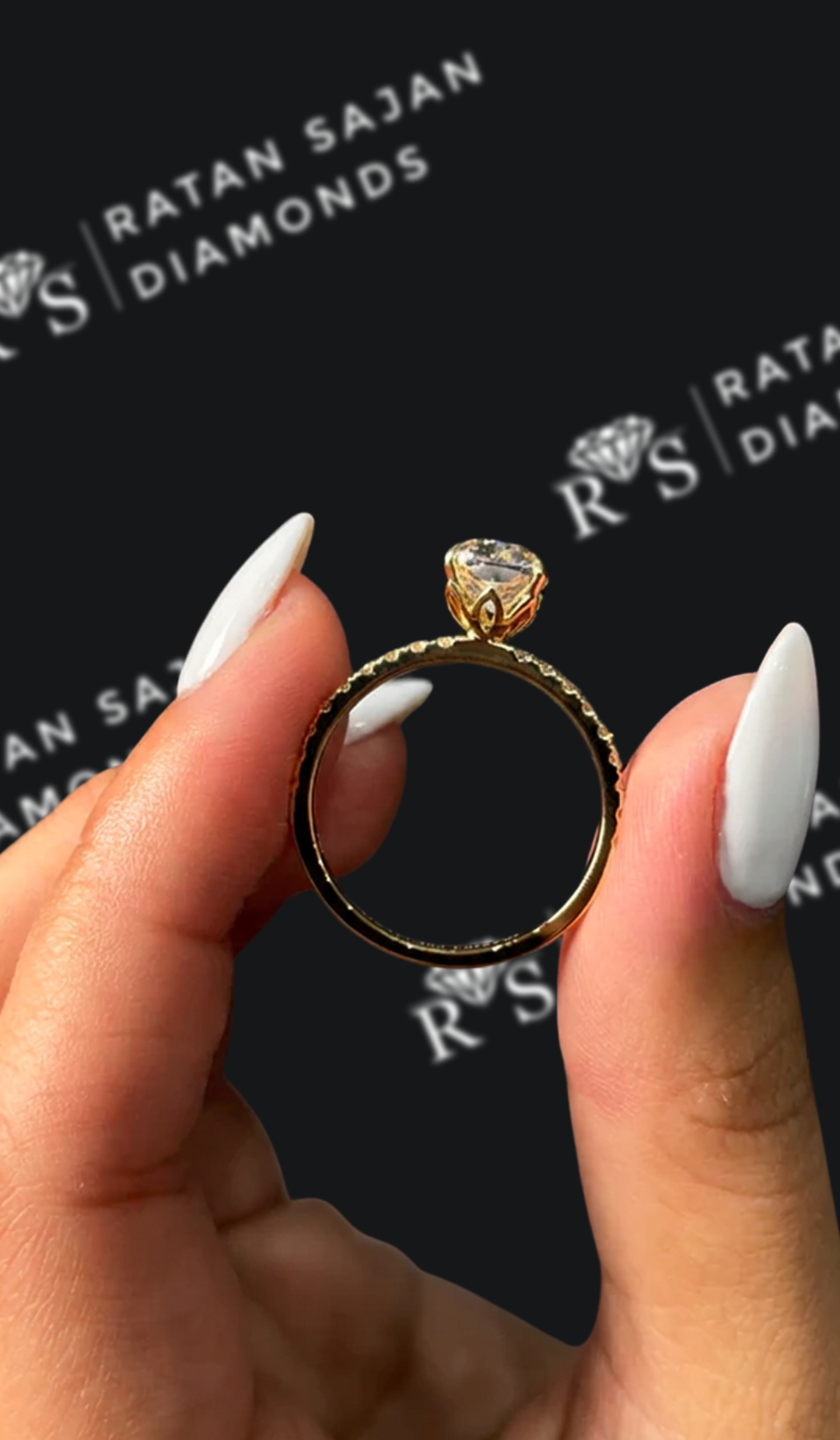 2 Carat Lab-Grown Diamond Band Engagement Ring - Cushion Diamond