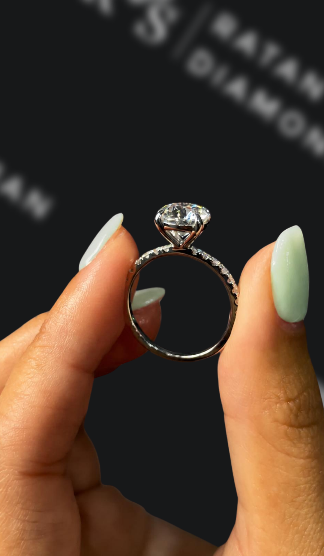 2 Carat Diamond Band Engagement Ring - Round Diamond
