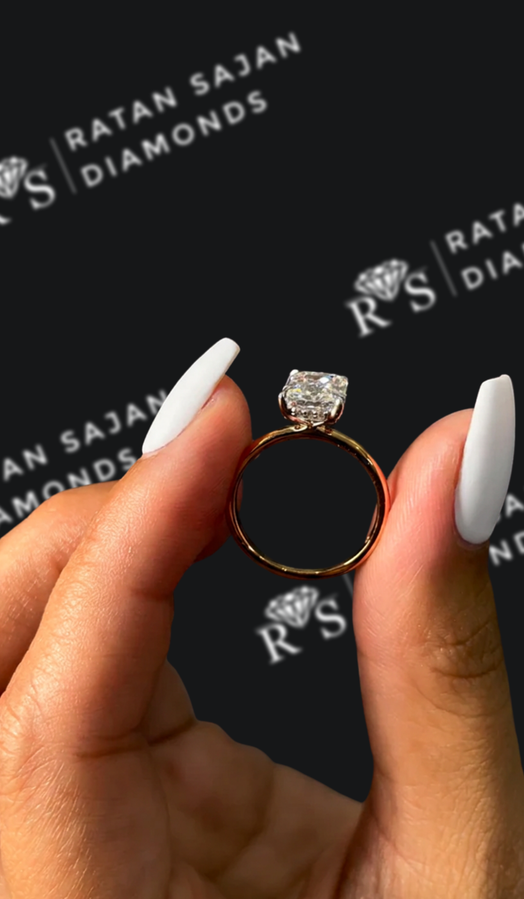 2 Carat Lab-grown Solitaire Engagement Ring - Radiant Diamond