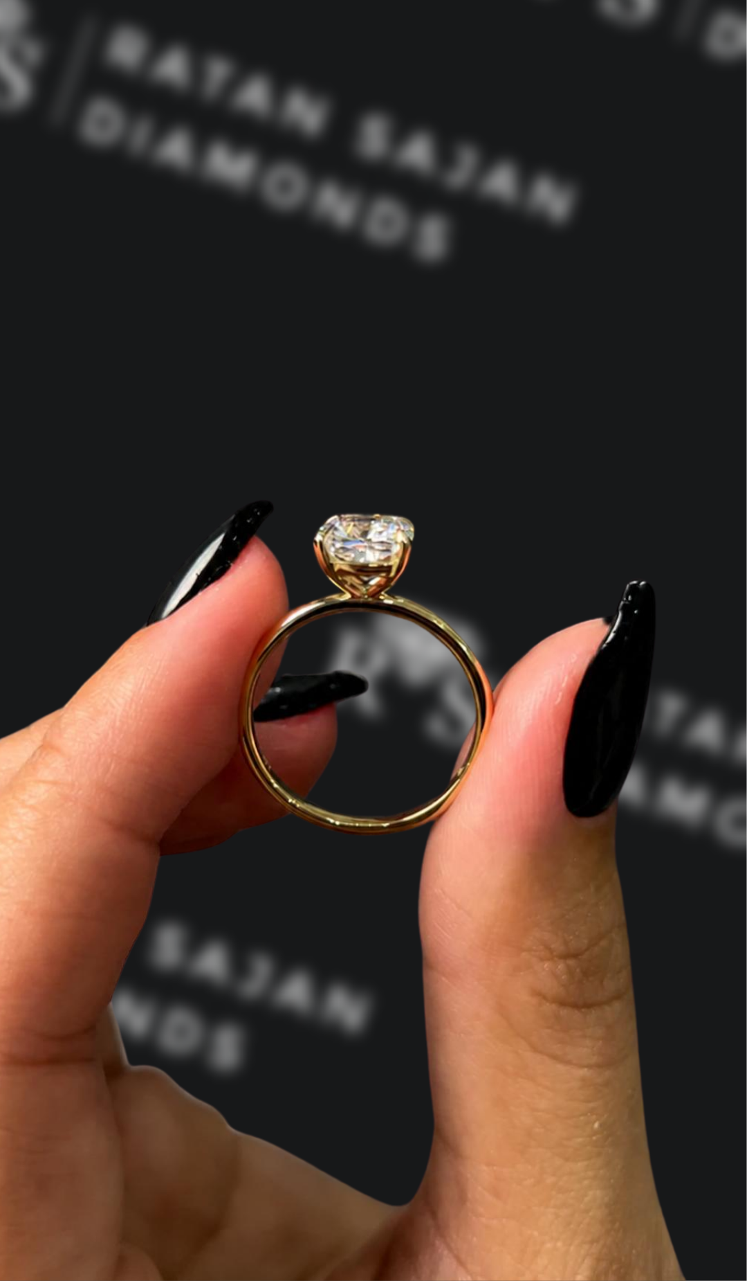 1 Carat Halo Engagement Ring - Emerald Diamond