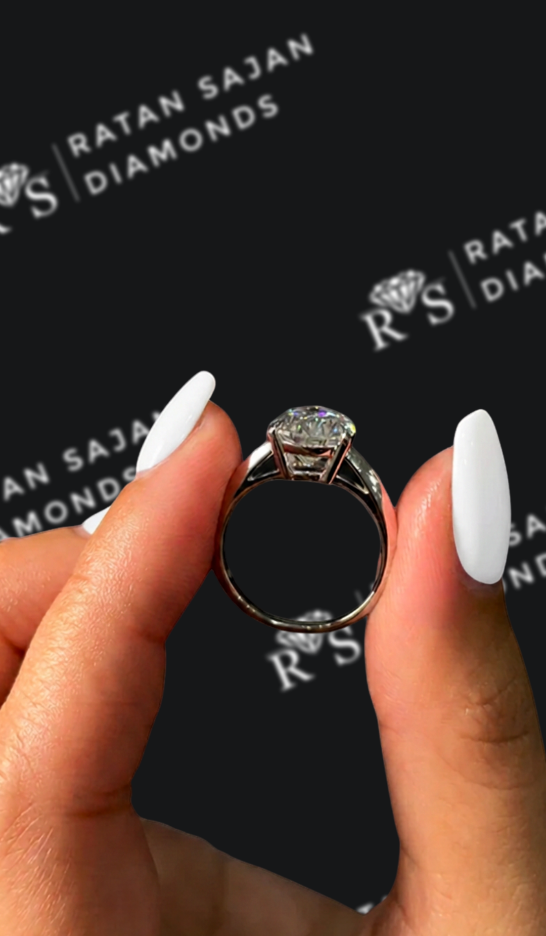 3 Carat Solitaire Engagement Ring - Pear Diamond
