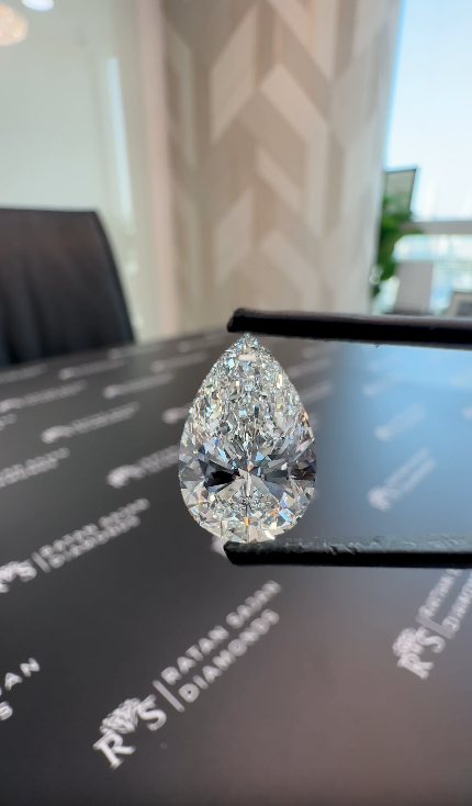 4.01 Carat – H VVS2 - Pear Shape – Natural Diamond