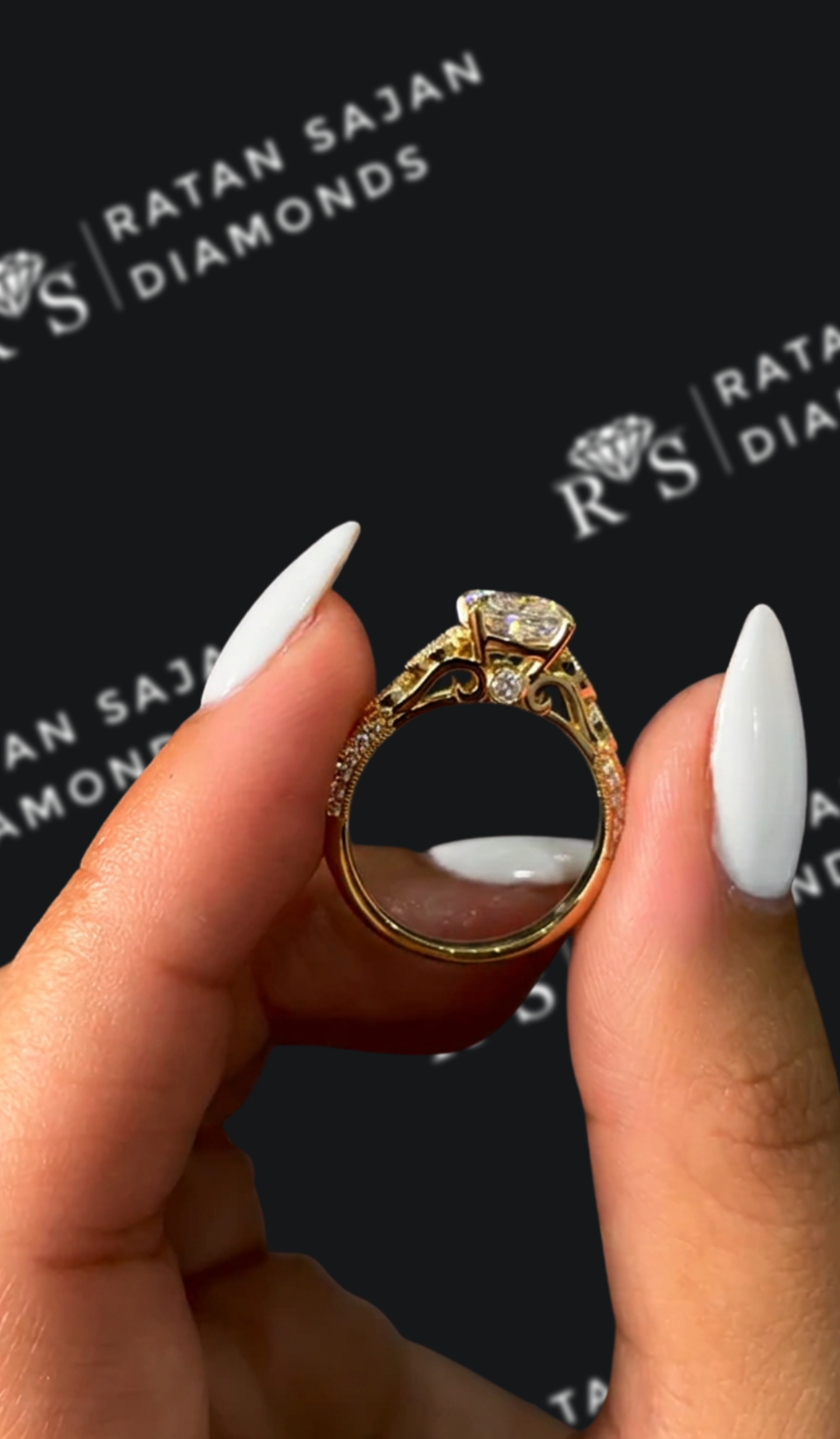 1 Carat Lab-Grown Diamond Band Engagement Ring - Cushion Diamond