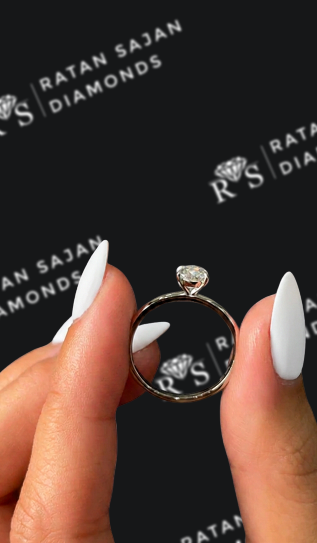 0.5 Carat Solitaire Engagement Ring - Pear Diamond