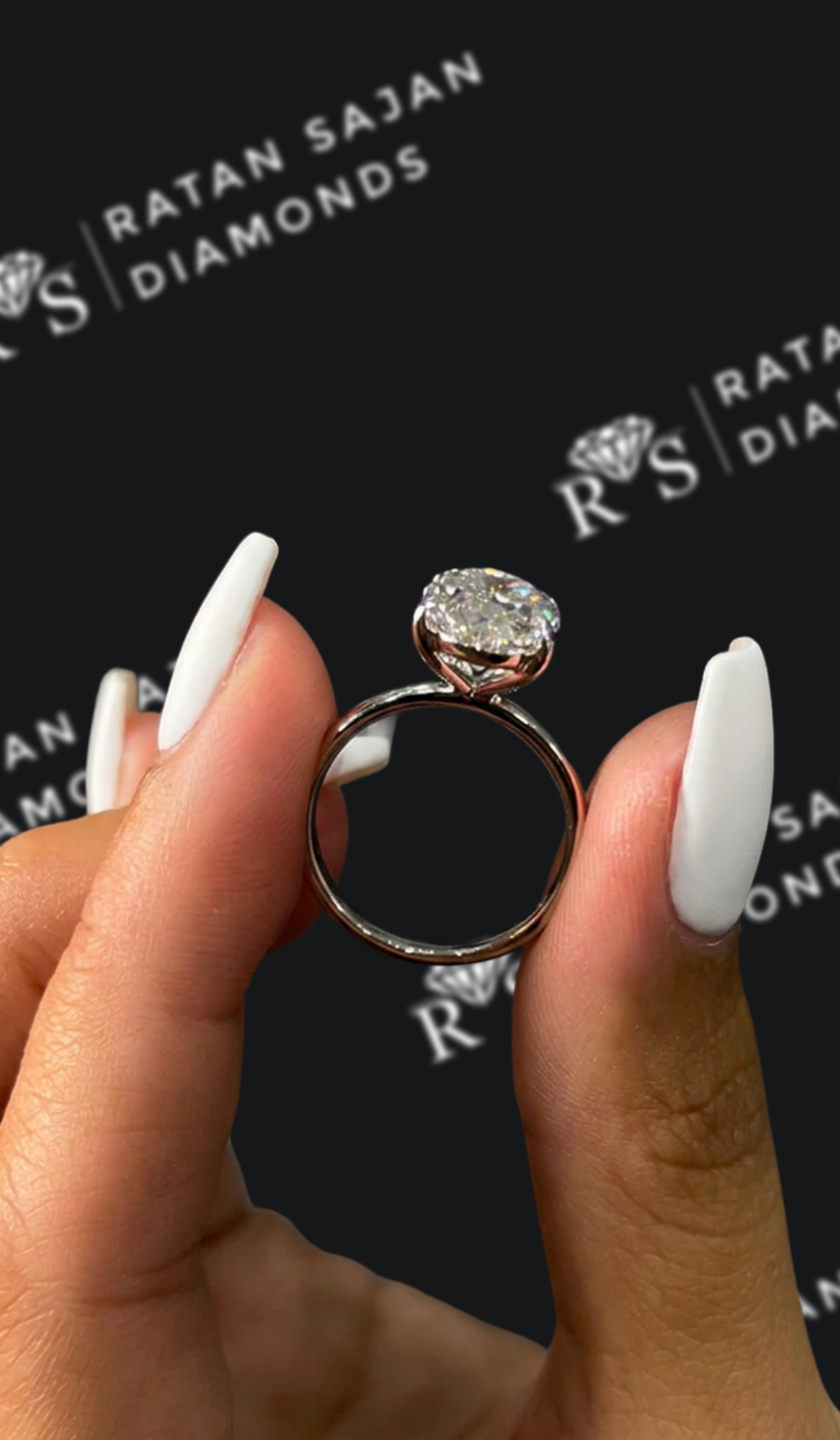 3 Carat Solitaire Engagement Ring - Oval Diamond