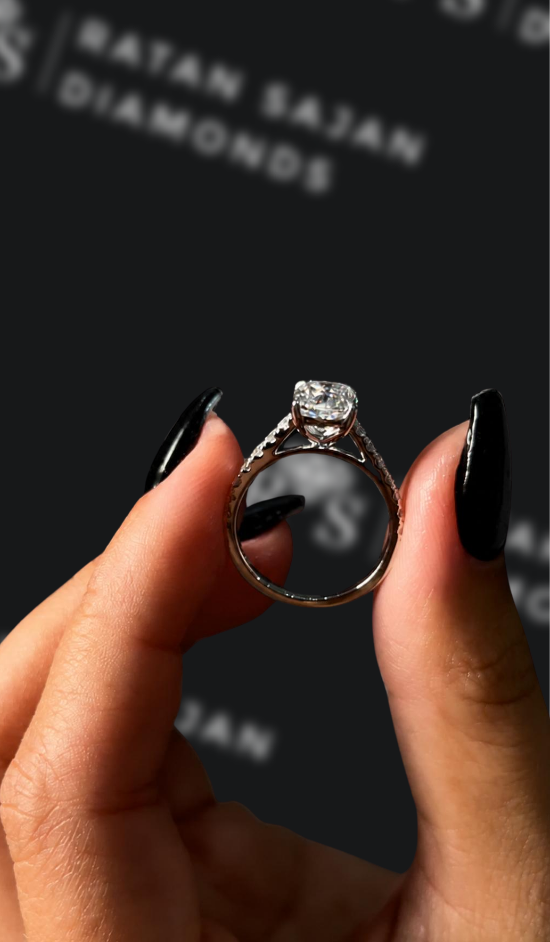 1.5 Carat Halo Engagement Ring - Emerald Diamond
