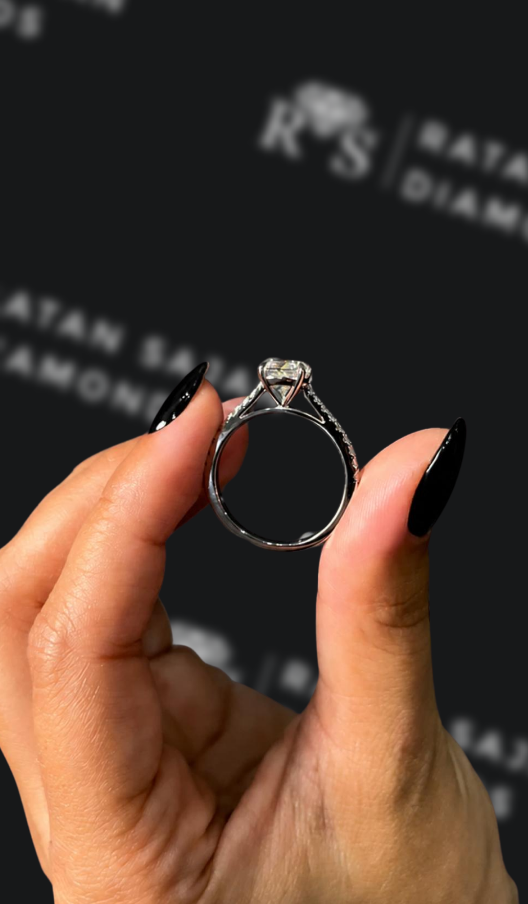 1.5 Carat Halo Engagement Ring - Pear Diamond