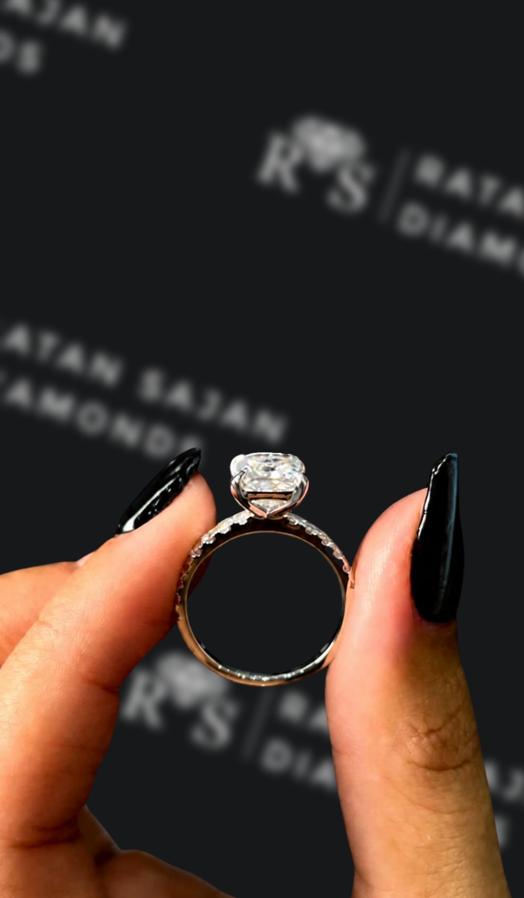 1.5 Carat Princess Diamond Band Engagement Ring