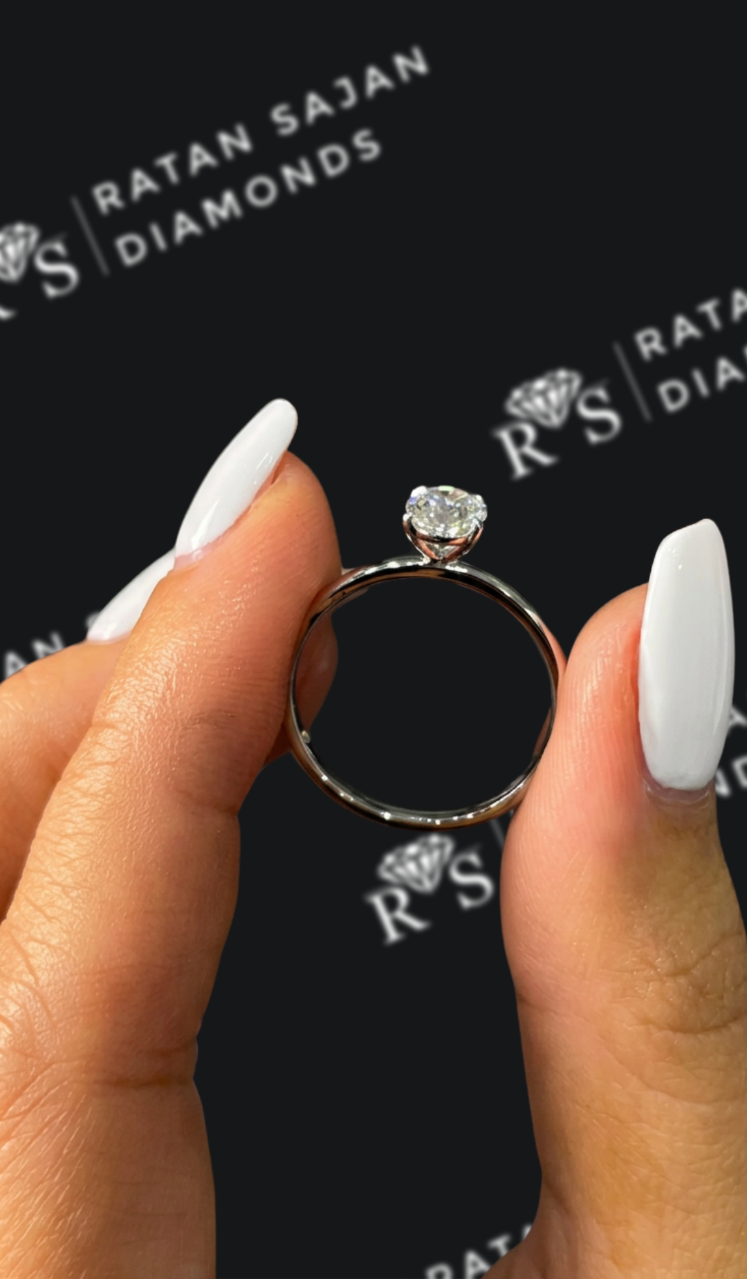 0.5 Carat Solitaire Engagement Ring - Oval Diamond