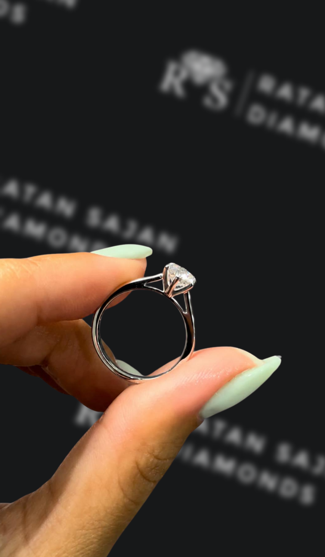 0.5 Carat Solitaire Engagement Ring - Round Diamond