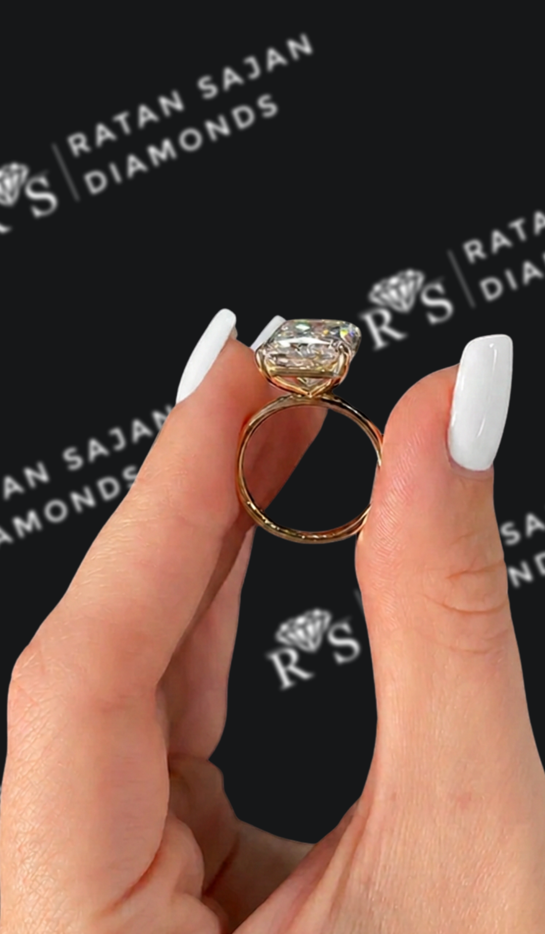 8 Carat Solitaire Engagement Ring - Radiant Diamond