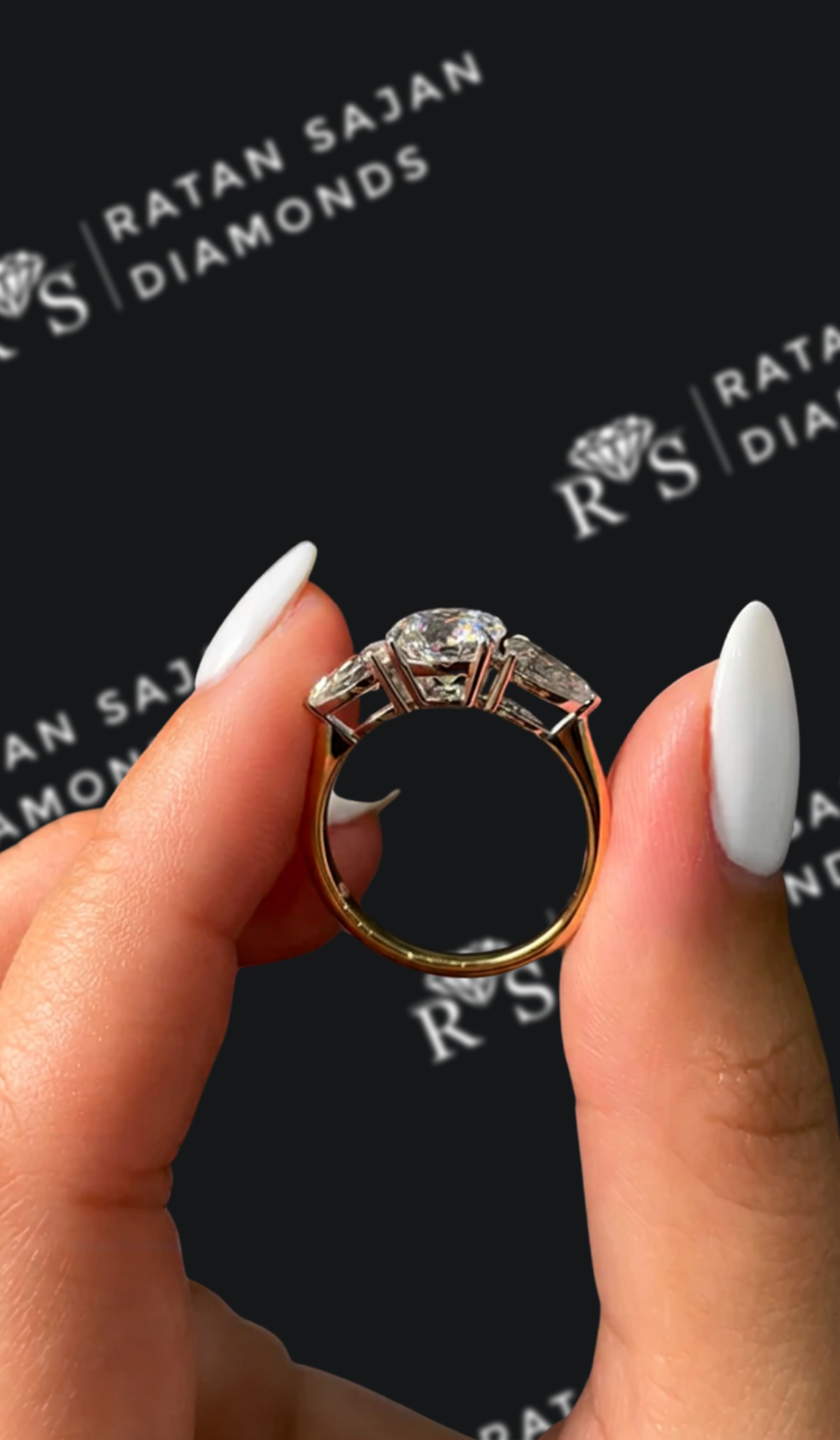 1.5 Carat Trilogy Engagement Ring - Round Diamond