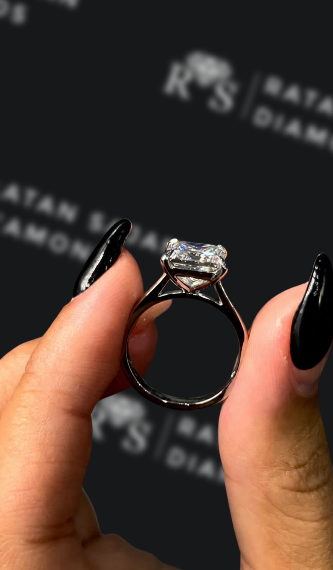 3 Carat Princess Solitaire Engagement Ring
