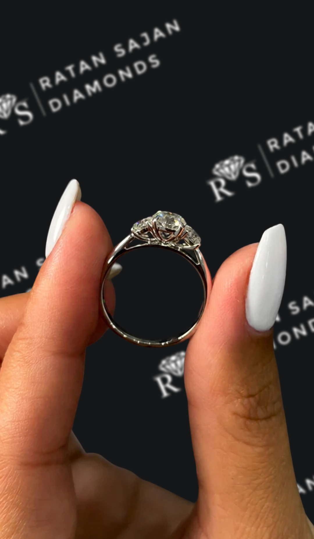 0.5 Carat Trilogy Engagement Ring - Round Diamond
