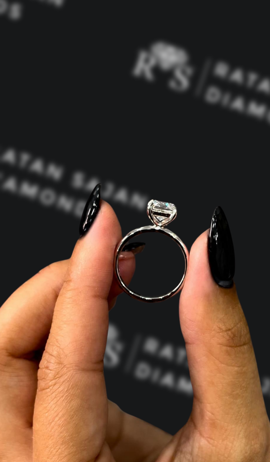 1 Carat Princess Solitaire Engagement Ring