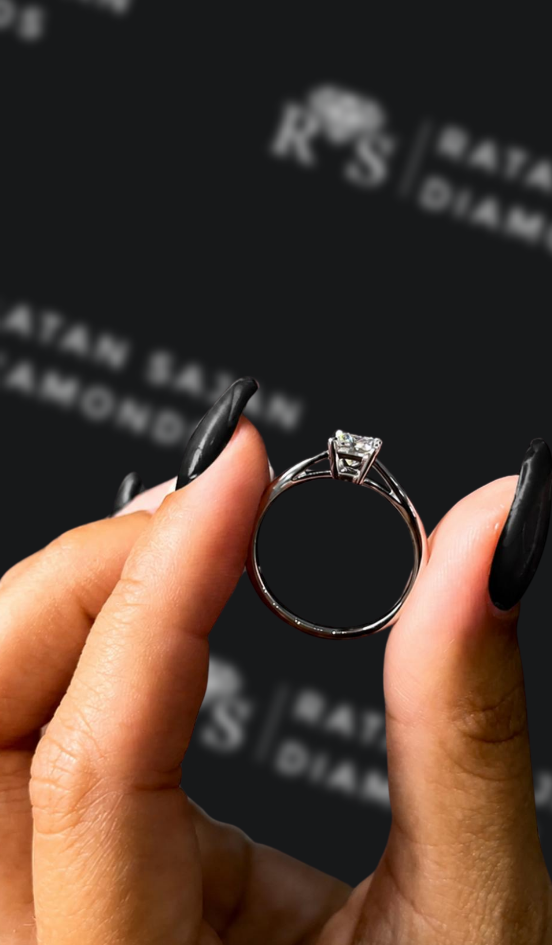 0.5 Carat Princess Solitaire Engagement Ring