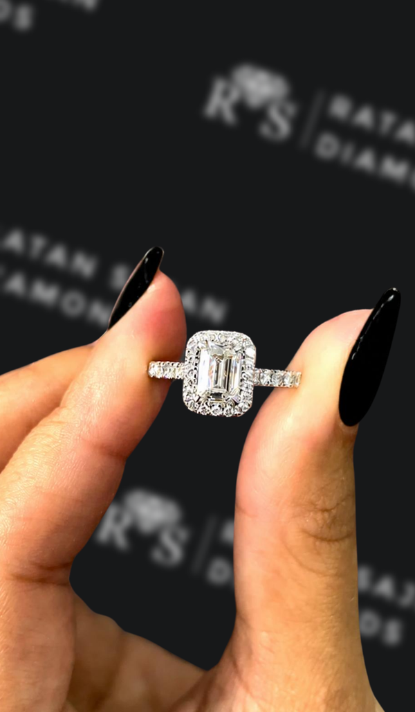 2 Carat Trilogy Engagement Ring - Pear Diamond