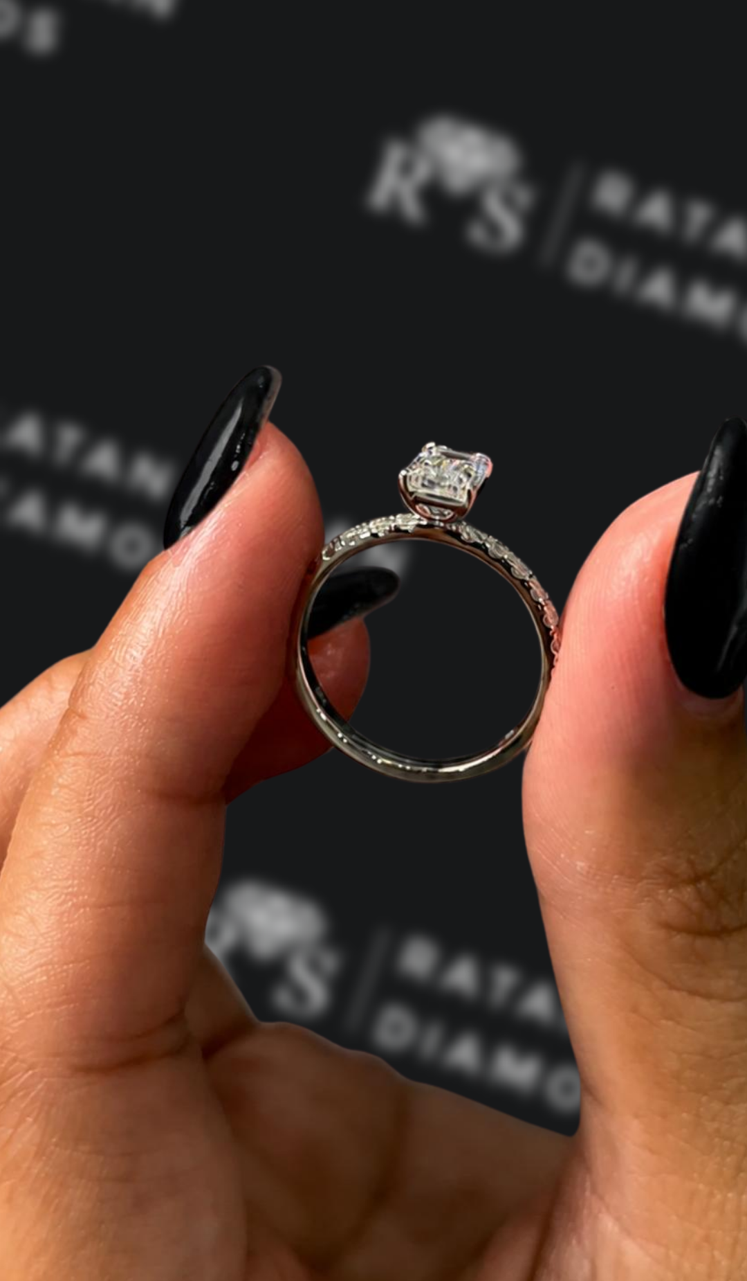 2.5 Carat Trilogy Engagement Ring - Cushion Diamond