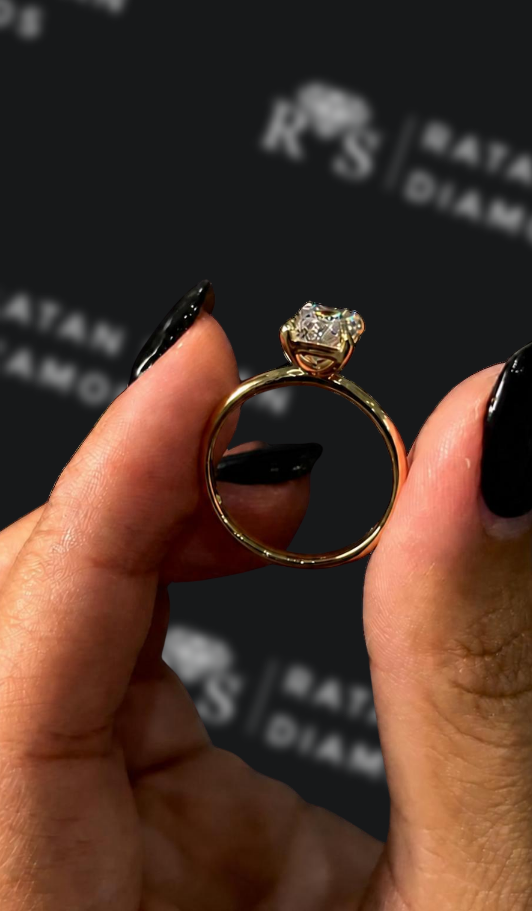 1.5 Carat Emerald Solitaire Engagement Ring