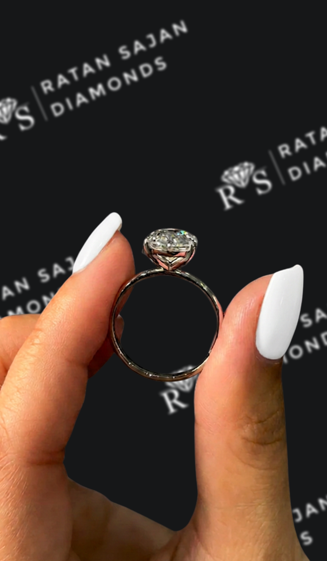 3.5 Carat Solitaire Engagement Ring - Oval Diamond
