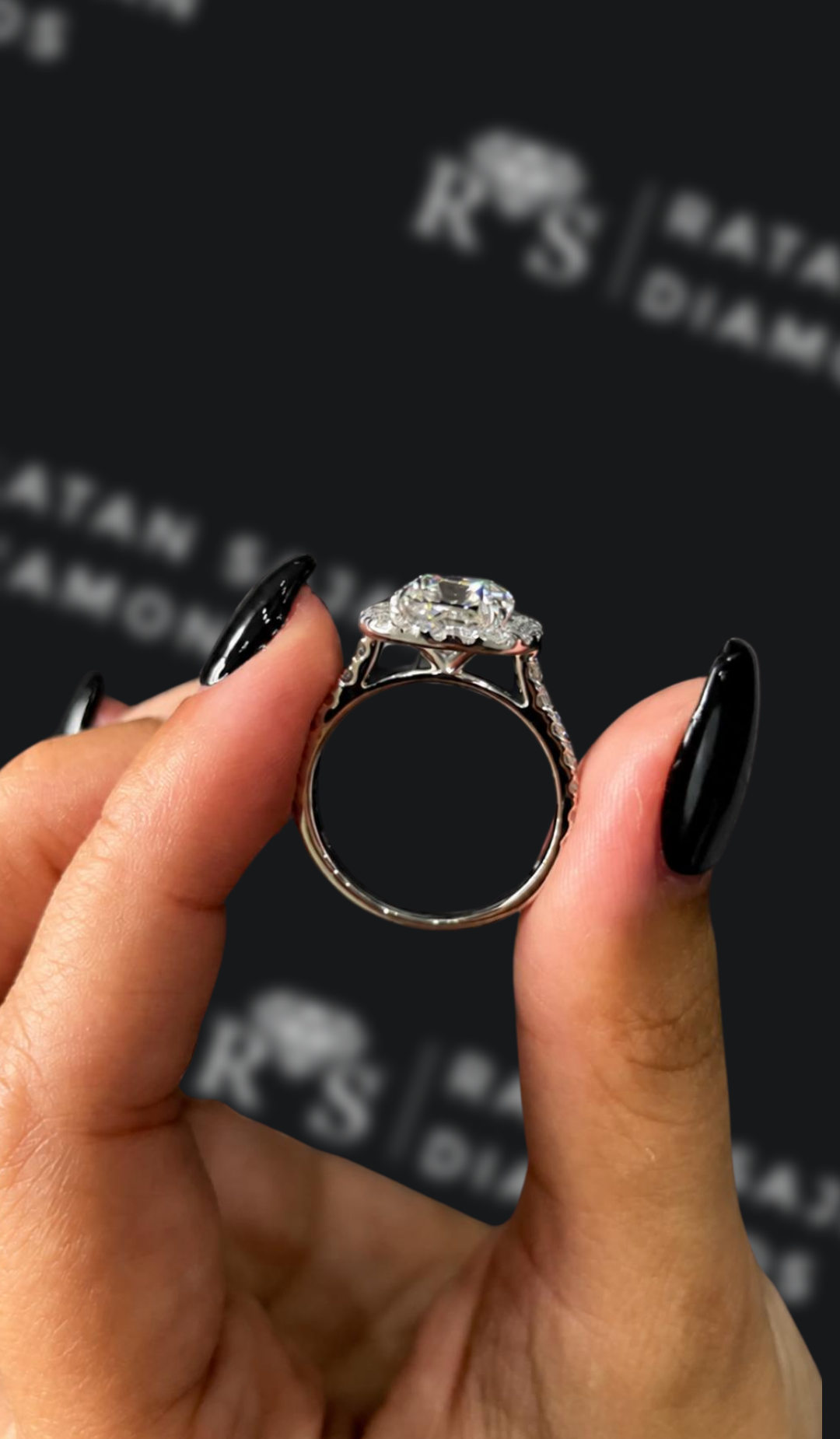 3 Carat Cushion Halo Engagement Ring
