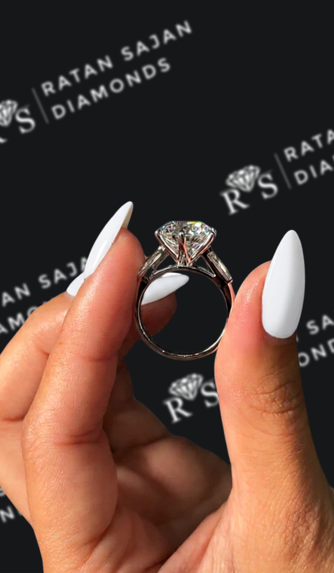 4.5 Carat Trilogy Engagement Ring - Round Diamond
