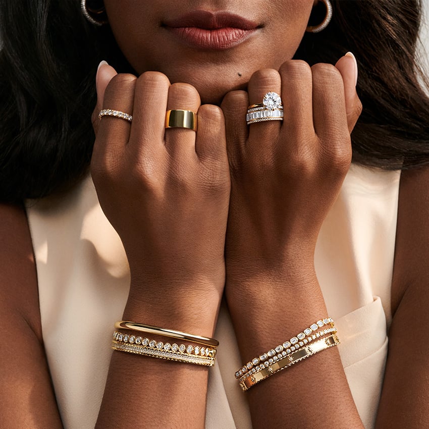 Oval Natural Diamond Bezel Tennis Bracelet in 14K Yellow Gold