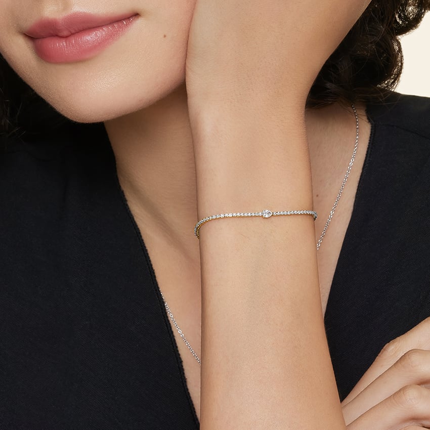 Aster Natural Diamond Tennis Bracelet in 18K Yellow Gold