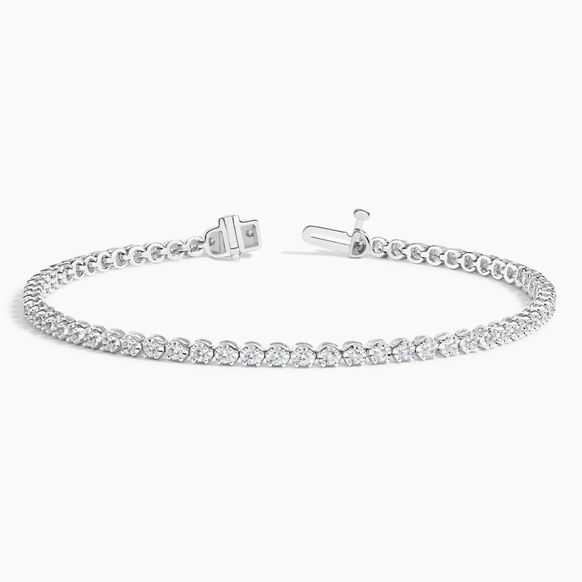 Certified Natural Diamond Tennis Bracelet 12ct in 18K White Gold