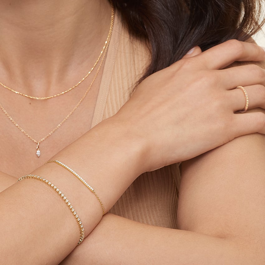 Diamond Tennis Bracelet in 18K Yellow Gold