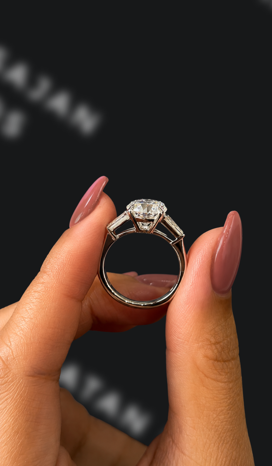 2.5 Carat Trilogy Engagement Ring - Round Diamond