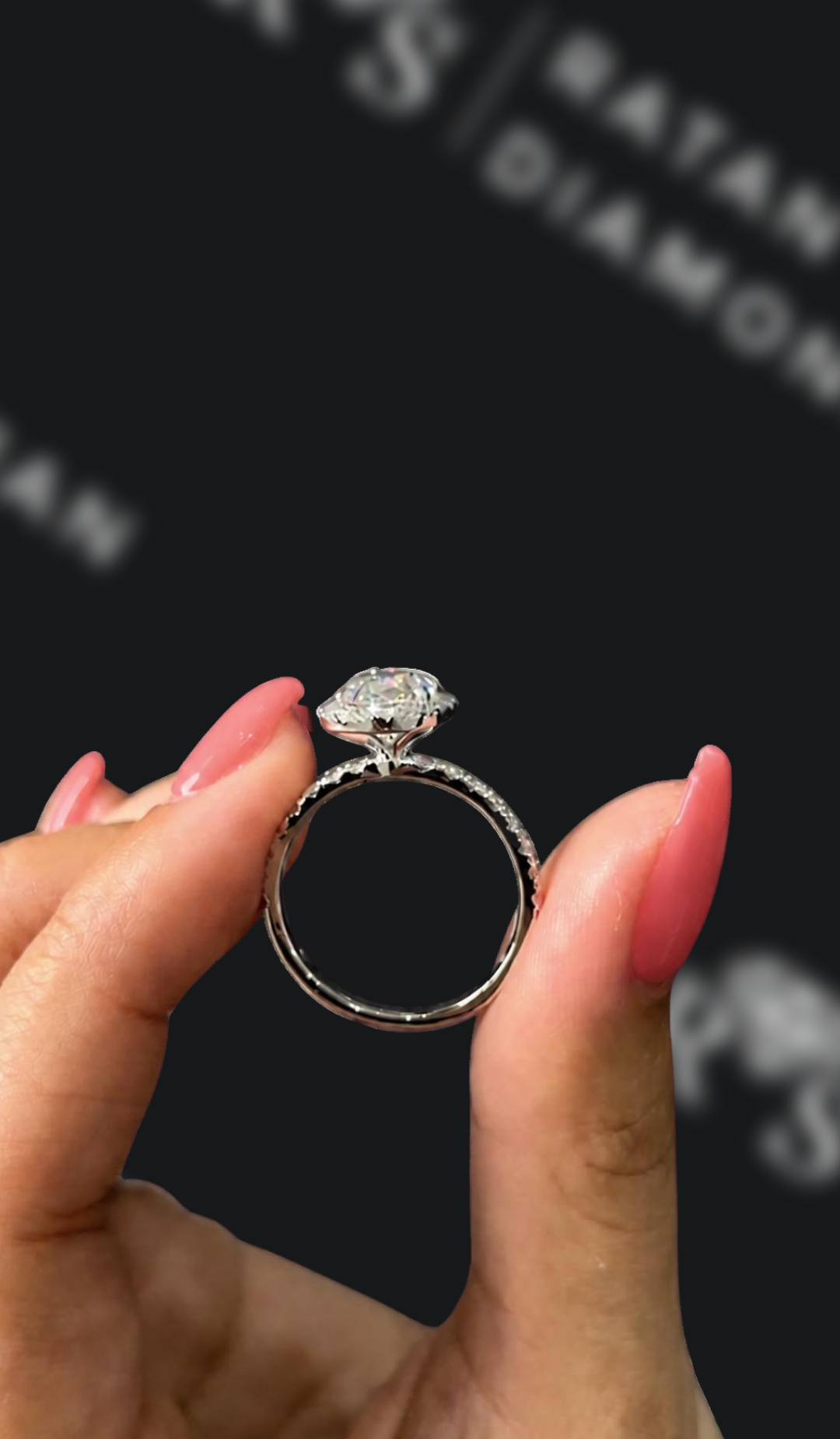 2 Carat Halo Engagement Ring - Oval Diamond
