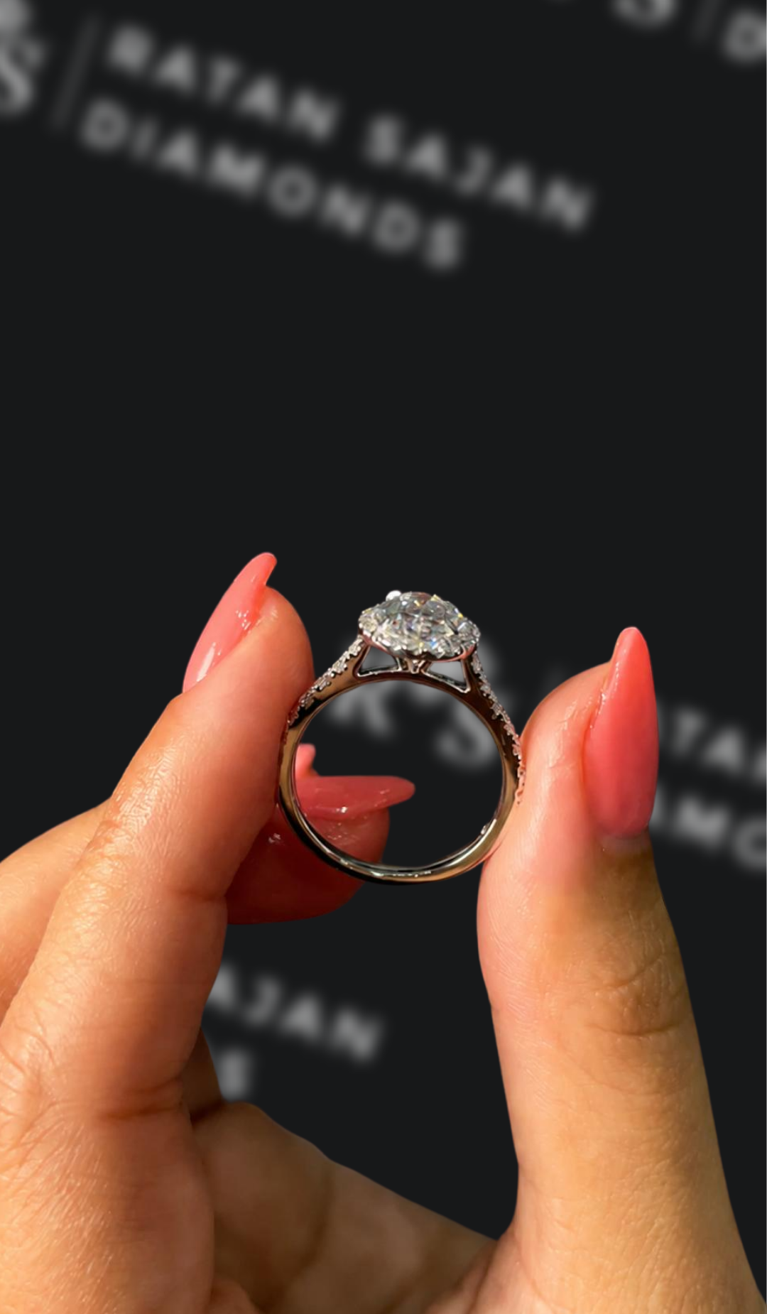 1.5 Carat Halo Engagement Ring - Oval Diamond