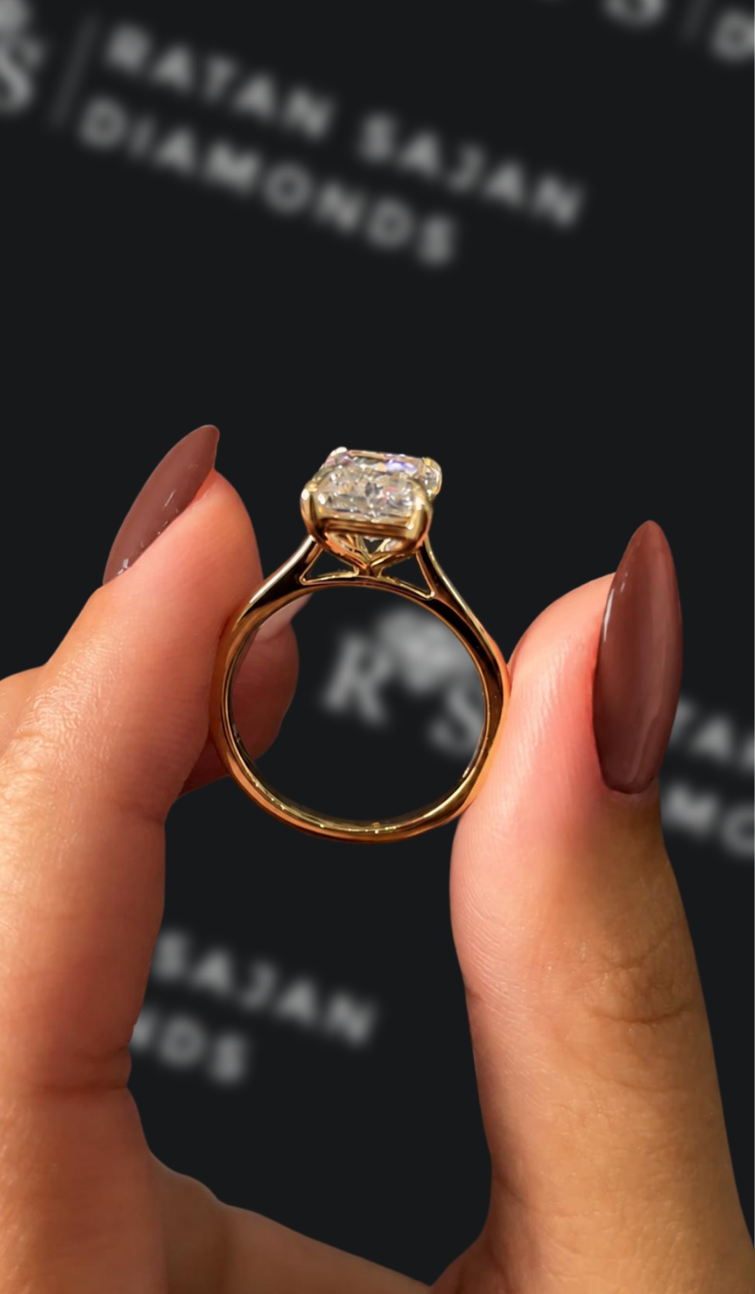 3 Carat Solitaire Engagement Ring - Radiant Diamond