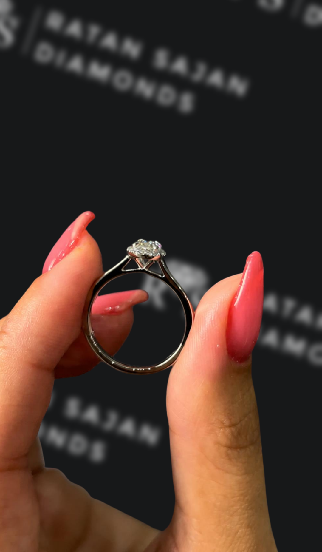 0.5 Carat Halo Engagement Ring - Oval Diamond