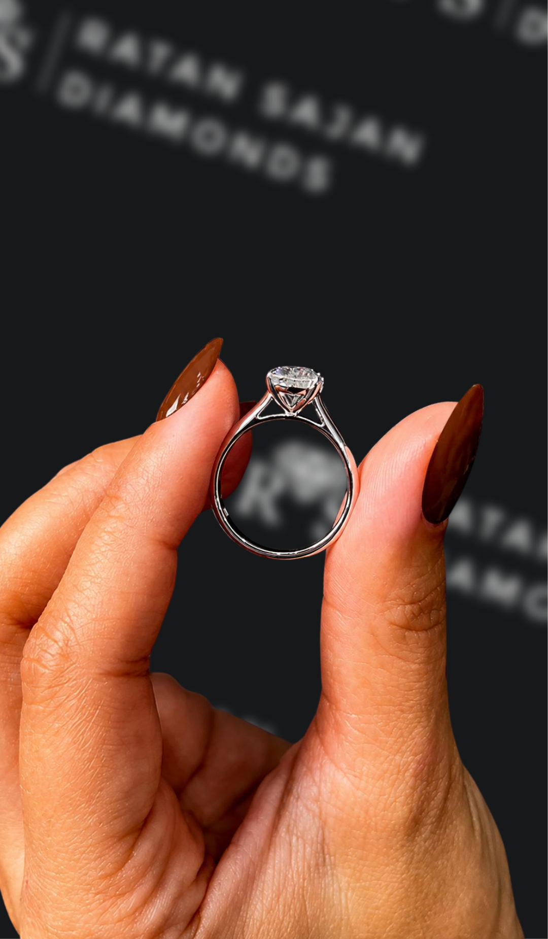 1.5 Carat Solitaire Engagement Ring - Pear Diamond