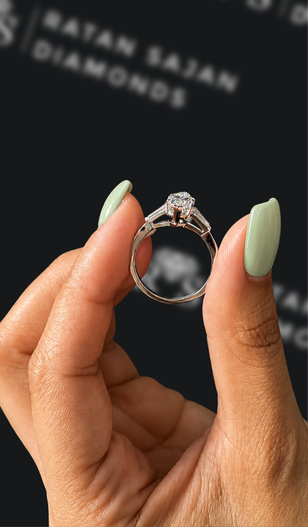 1.5 Carat Trilogy Engagement Ring - Marquise Diamond