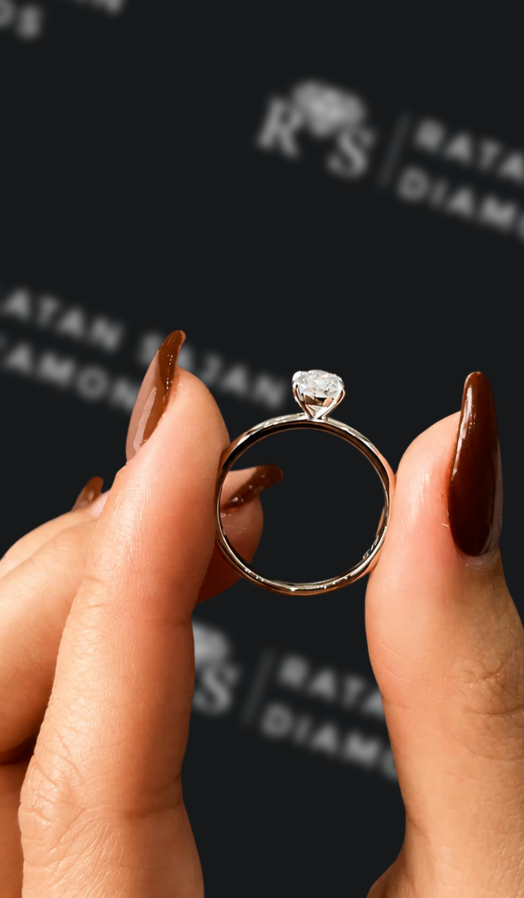 0.5 Carat Solitaire Engagement Ring - Pear Diamond