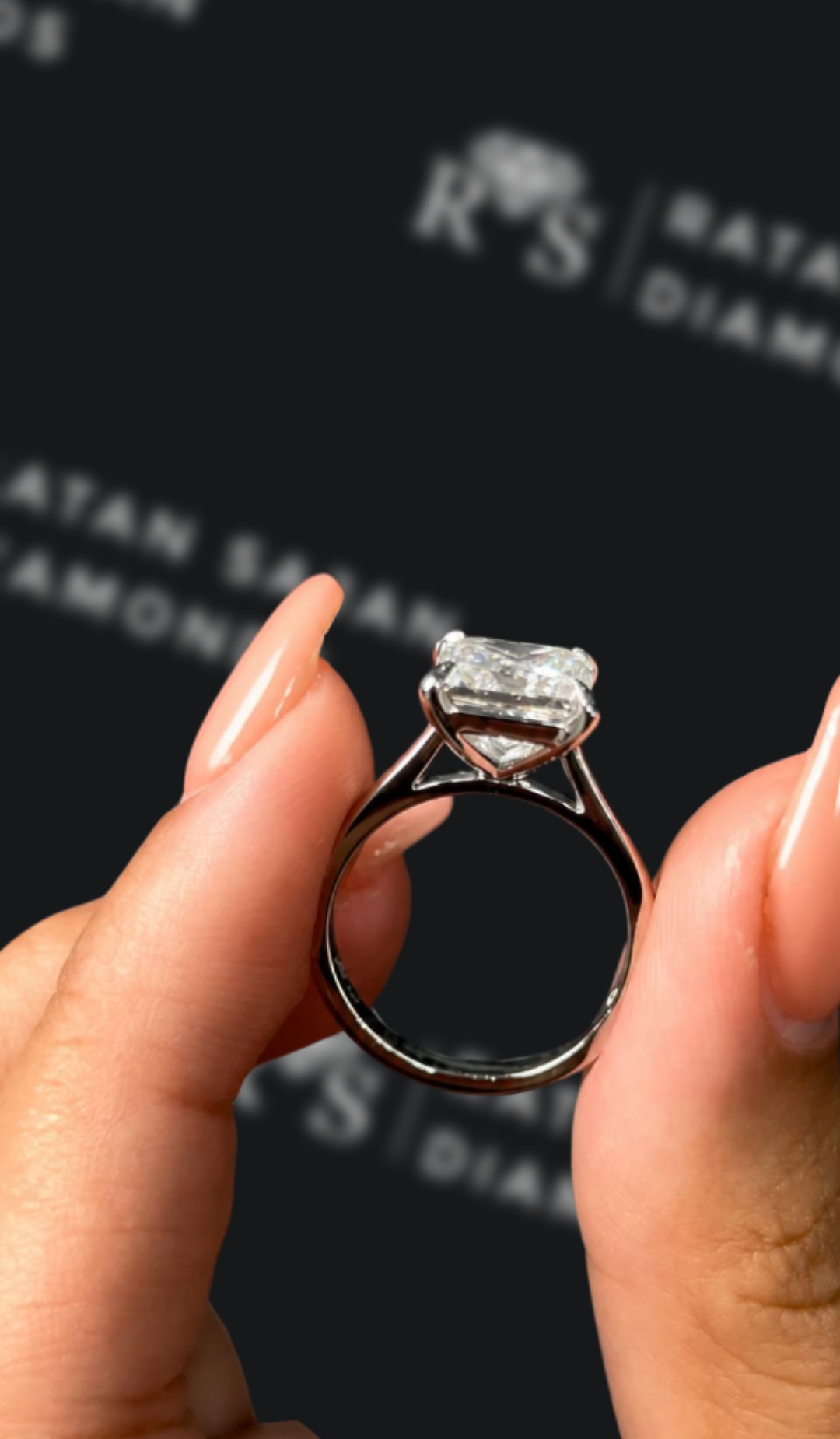 3 Carat Solitaire Engagement Ring - Princess Diamond