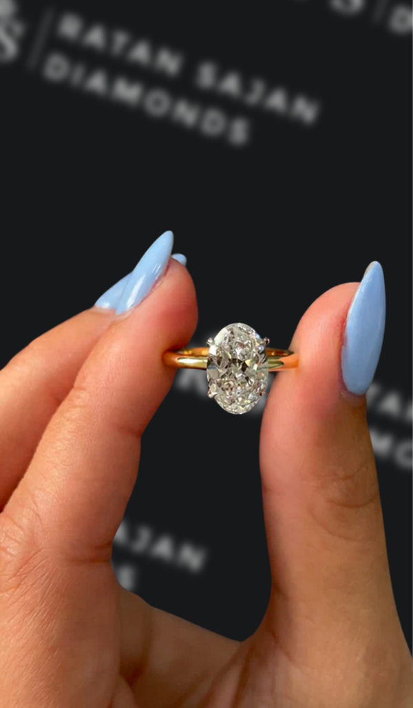 2 Carat Solitaire Engagement Ring - Oval Diamond