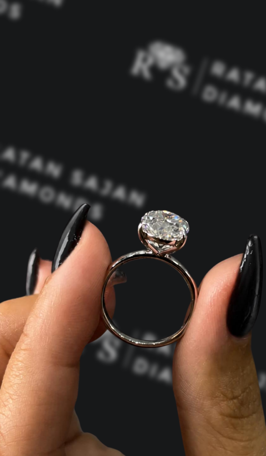 3 Carat Solitaire Engagement Ring - Oval Diamond