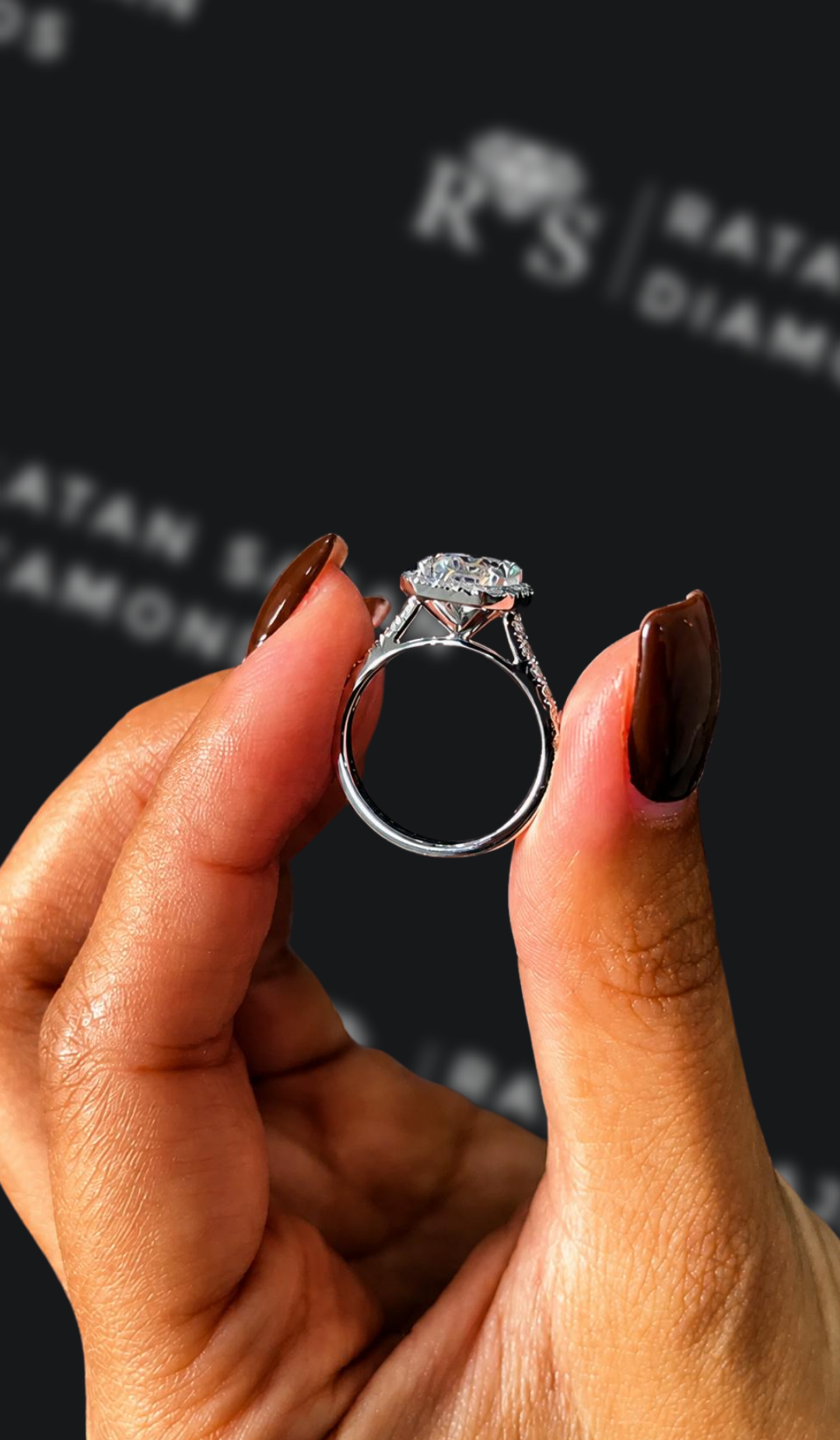 1.5 Carat Halo Engagement Ring - Radiant Diamond